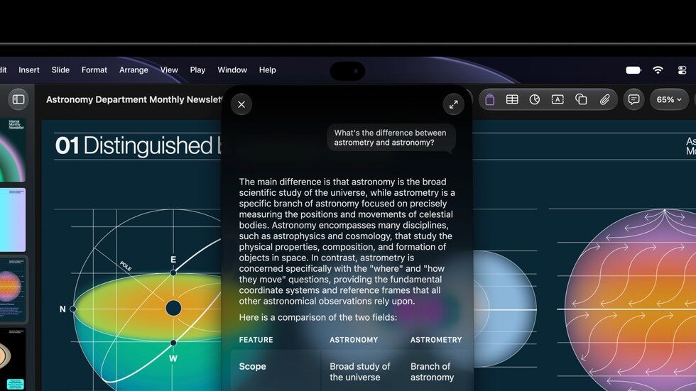 Dynamic IslandにSiri AIを表示したMacBook Pro(画像: Apple)